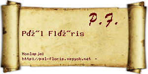 Pál Flóris névjegykártya